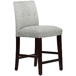 Skyline Furniture Ariana Tapered Counter Stool with Buttons in Zuma Pumice