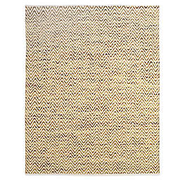 Weave & Wander Boteh Handmade Wool Dhurrie 3'6 x 5'6 Accent Rug in Honey/Gold
