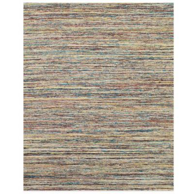 Weave & Wander Dabney Handmade Recyclyed 2&#39; x 3&#39; Accent Rug in Yellow Cream/Blue