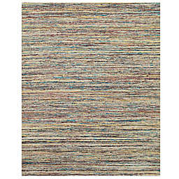 Weave & Wander Dabney Handmade Recyclyed 2' x 3' Accent Rug in Yellow Cream/Blue