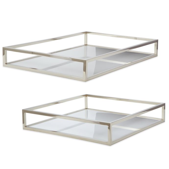 Dimond Home Box Rod Tray in White Bed Bath & Beyond