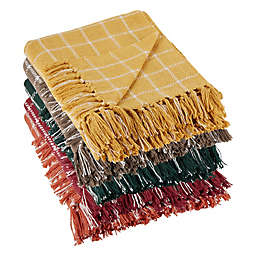 Design Imports Checked Plaid Throw Blanket