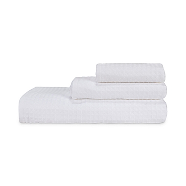 Studio 3B&trade; Waffle Bath Towel in Bright White. View a larger version of this product image.