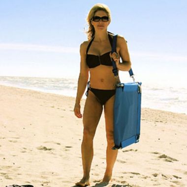 Ostrich Chaise  Lounge Beach  in Blue. View a larger version of this product image.