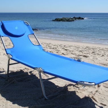 Ostrich Chaise  Lounge Beach  in Blue. View a larger version of this product image.