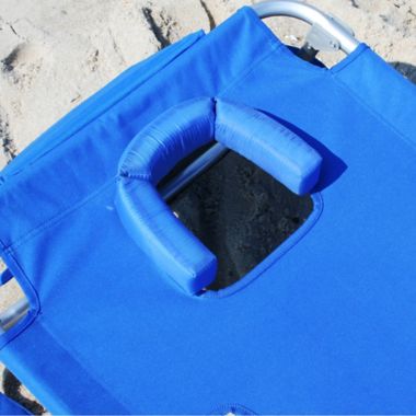 Ostrich-On-Your-Back Reclining Beach  Chair in Blue. View a larger version of this product image.