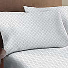 Alternate image 0 for Everhome&trade; Sateen Leaf 400-Thread-Count Standard Pillowcase in Microchip (Set of 2)