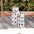 Alternate image 1 for Everhome&trade; Small Solar LED Ceramic Lantern in White