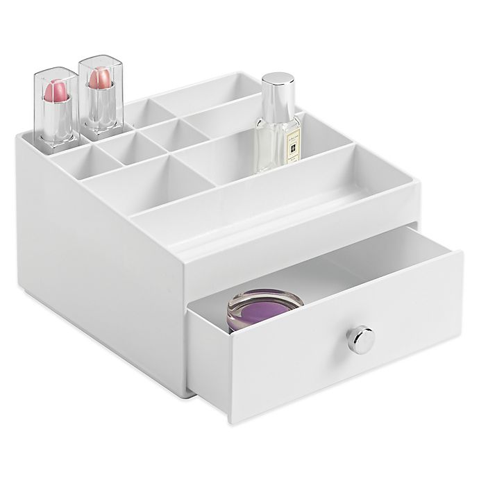 InterDesign® 1Drawer Cosmetic Organizer in White Bed Bath & Beyond
