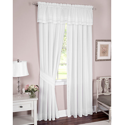 Alternate image 1 for Today's Curtain Danielle Eyelet 63-Inch Rod Pocket Window Curtain Panels in White (Set of 2)