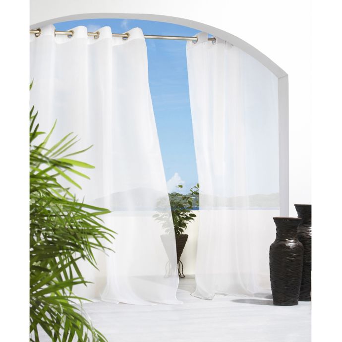 Cote D Azure Grommet Top Semi Sheer Indoor Outdoor Window Curtain