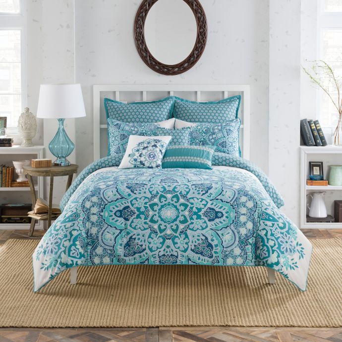 Anthology Kaya Reversible Duvet Cover Set In Blue Bed Bath Beyond