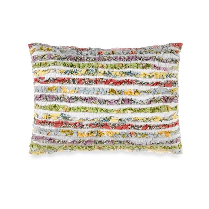 Laura Ashley® Ruffle Garden Oblong Throw Pillow | Bed Bath ...