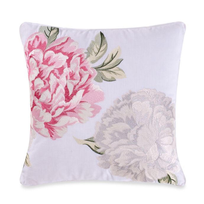 New York Botanical Gardens Peony Bloom Square Throw Pillow in Pink ...