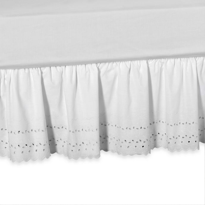 Buy Elizabeth Eyelet Daybed Bed Skirt in White from Bed Bath & Beyond