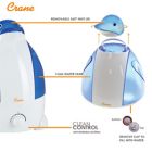 Alternate image 4 for Crane Adorable Penguin Ultrasonic Humidifier
