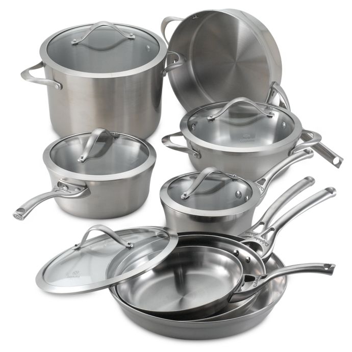 Calphalon® Contemporary Stainless Steel 13-Piece Cookware Set  Bed Bath & Beyond