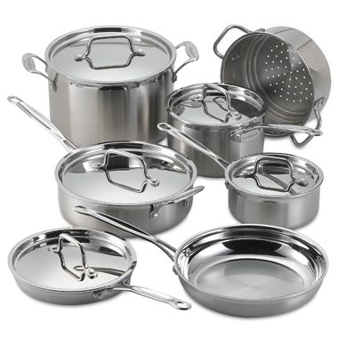 Cuisinart® MultiClad Pro Stainless Steel 12-Piece Cookware Set  Bed Bath & Beyond