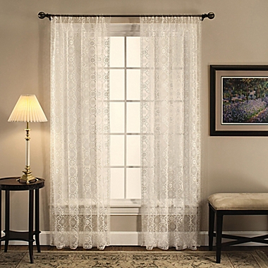 Today&#39;s Curtain Richmond Macram 84-Inch Window Curtain Panel in Ecru. View a larger version of this product image.