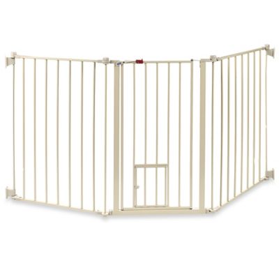 carlson 76 inch wide flexi configurable walk through pet gate