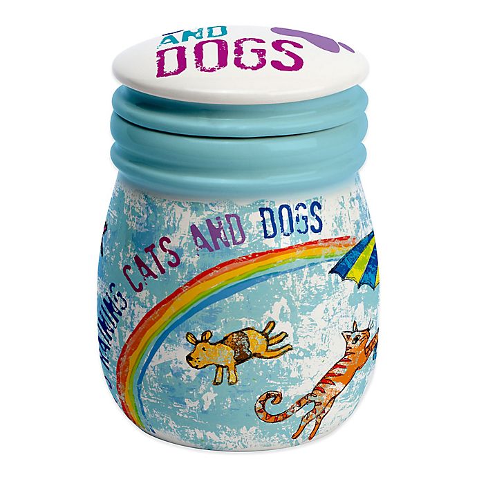 CR Gibson Raining Cats and Dogs Treat Jar | Bed Bath & Beyond