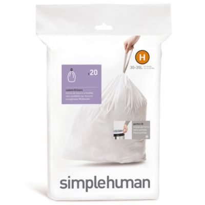 simplehuman&reg; Code H 20-Pack 30-35-Liter Custom-Fit Liners