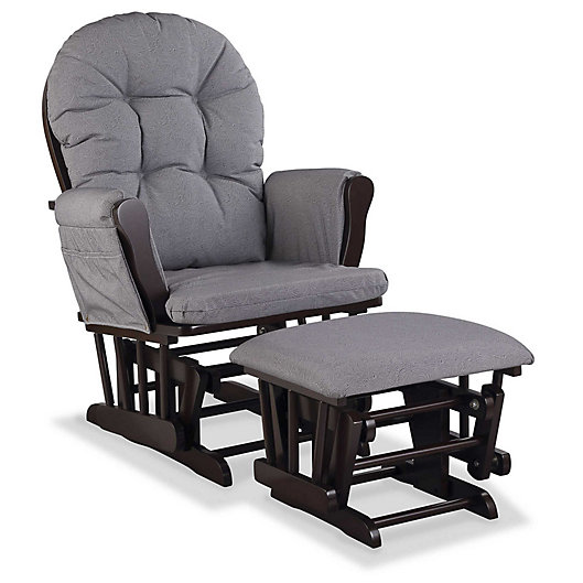 Storkcraft Hoop Glider And Ottoman, Black Leather Rocking Chair With Ottoman Bed
