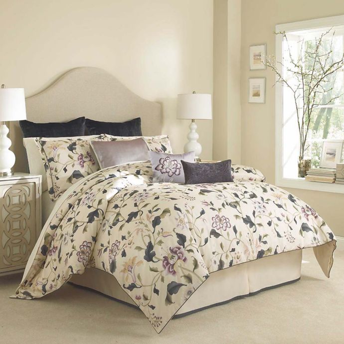 Charisma Eve Comforter Set In Ink Blue Cream Bed Bath Beyond