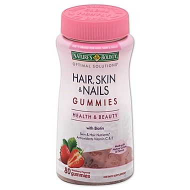 Nature's Bounty® Optimal Solutions® 80-Count Hair, Skin and Nails Gummies |  Bed Bath & Beyond