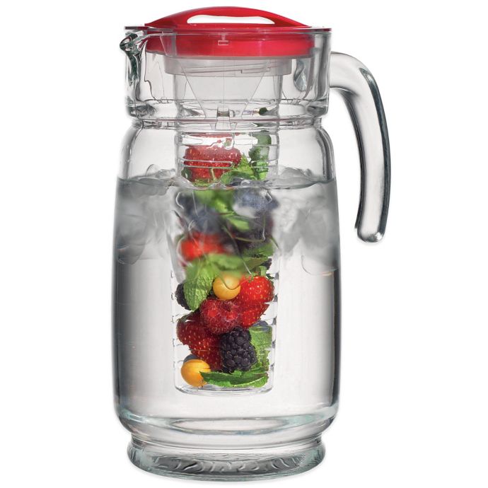 Home Essentials & Beyond 64 oz. Glass Pitcher with Infuser Bed Bath