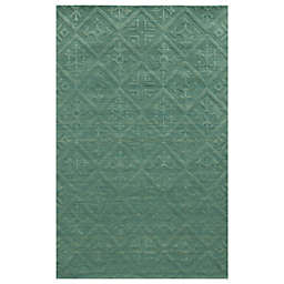 Rizzy Home Technique Teal Area Rug in Blue