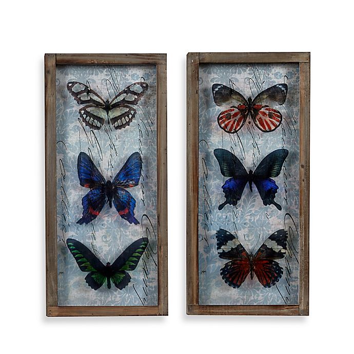 Vintage Butterfly Shadowbox Wall Décor Collection | Bed Bath & Beyond