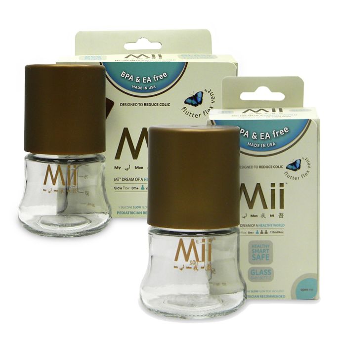 Mii™ 4 Oz Glass Nurser Bottle With Sleeve In Brown Bed Bath And Beyond
