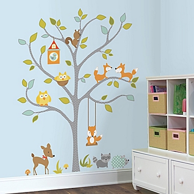 RoomMates Woodland Fox and Friends Tree Giant Peel and Stick Wall Decals. View a larger version of this product image.