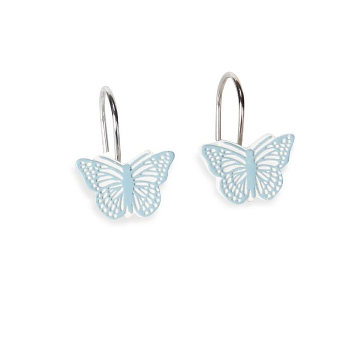 Fluttering Shower Curtain Hooks Set Of 12 Bed Bath And Beyond