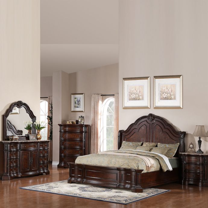 Pulaski Edington 5-Piece Queen Bedroom Set in European ...