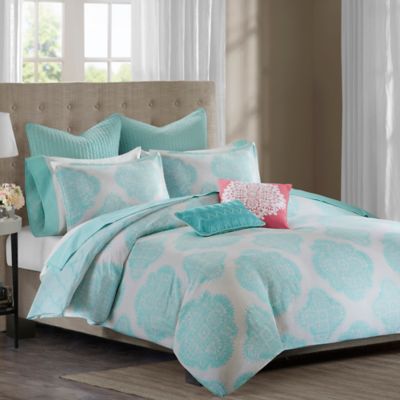 Echo Design Bindi Duvet Cover In Aqua Bed Bath Beyond