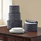Alternate image 1 for .ORG Quilted 4-Piece Plate Case Set in Grey