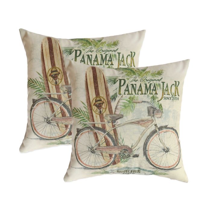 Panama Jack Surfers Only Outdoor Throw Pillows Set Of 2 Bed