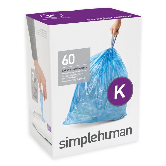 simplehuman® Code K 60Pack 3545Liter Custom Fit Recycling Liners