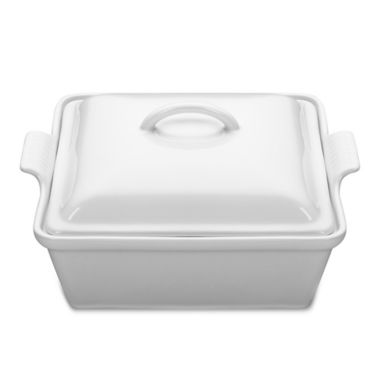 Le Creuset&reg; Heritage 2.5 qt. Covered Square Casserole in White. View a larger version of this product image.