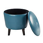 Alternate image 1 for Madison Park Crosby Ottoman in Peacock