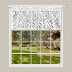 Today's Curtain Richard Macram 20-Inch Window Valance in White