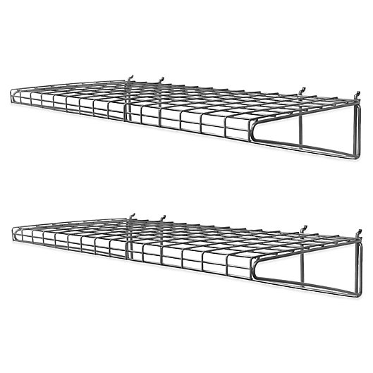 Alternate image 1 for Proslat 2-Pack Metal Wire Shelf in Silver