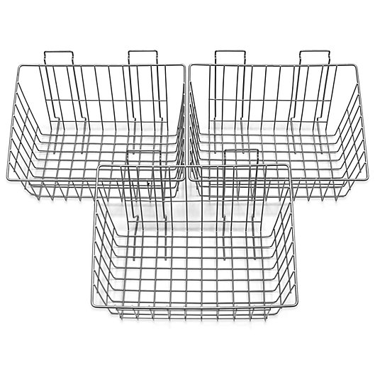 Alternate image 1 for Proslat 3-Pack Heavy-Duty Wire Basket in Silver