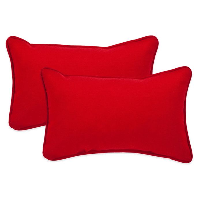 Pompeii Red Oblong Throw Pillow Set of 2 Bed Bath Beyond