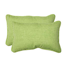 Baja Lime Green Oblong Throw Pillows (Set of 2)