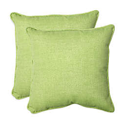 Baja Lime Green Square Throw Pillows (Set of 2)