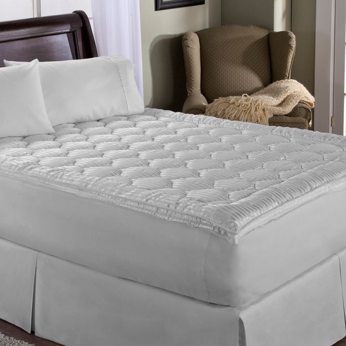 Perfect Fit Luxury Stripe Mattress Enhancer Bed Bath Beyond