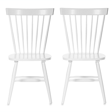 Safavieh Parker Spindle Side Chairs in White (Set of 2). View a larger version of this product image.